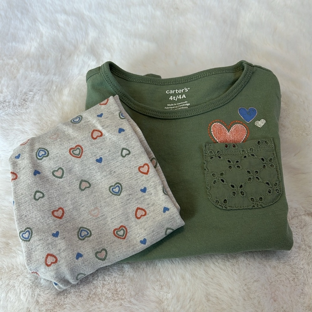 Carters Matching Set | Spring Hearts | 4T